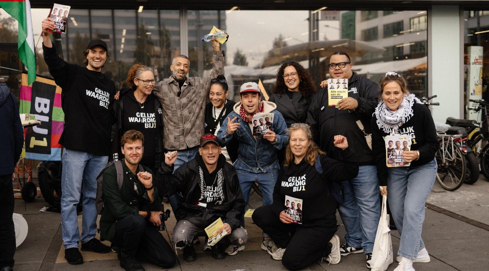 Het campagneteam van Amsterdam BIJ1
