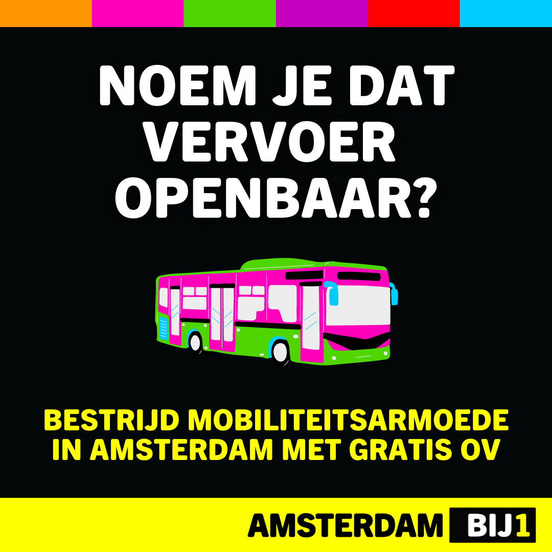 Bestrijd mobiliteitsarmoede met gratis OV